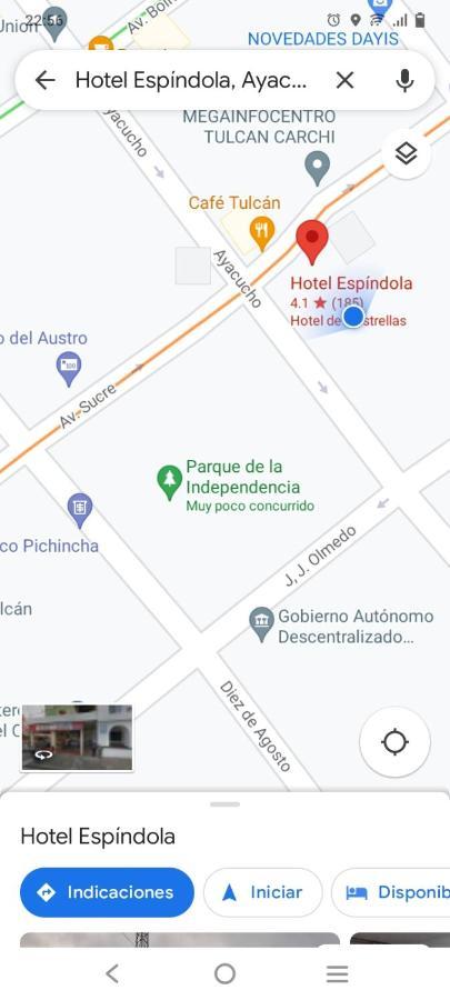 Hotel Espindola Tulcán Exterior photo
